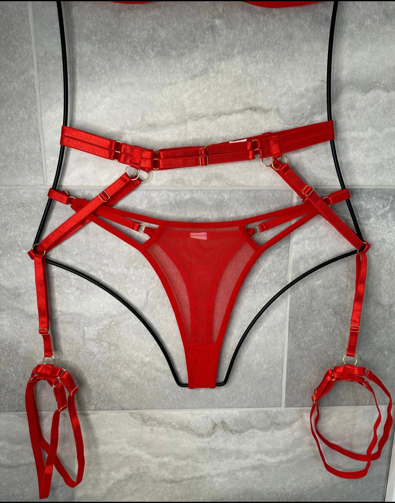 Rose set in red
