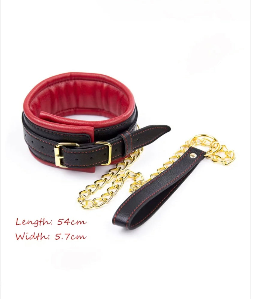Premium Faux Leather Bondage Collar