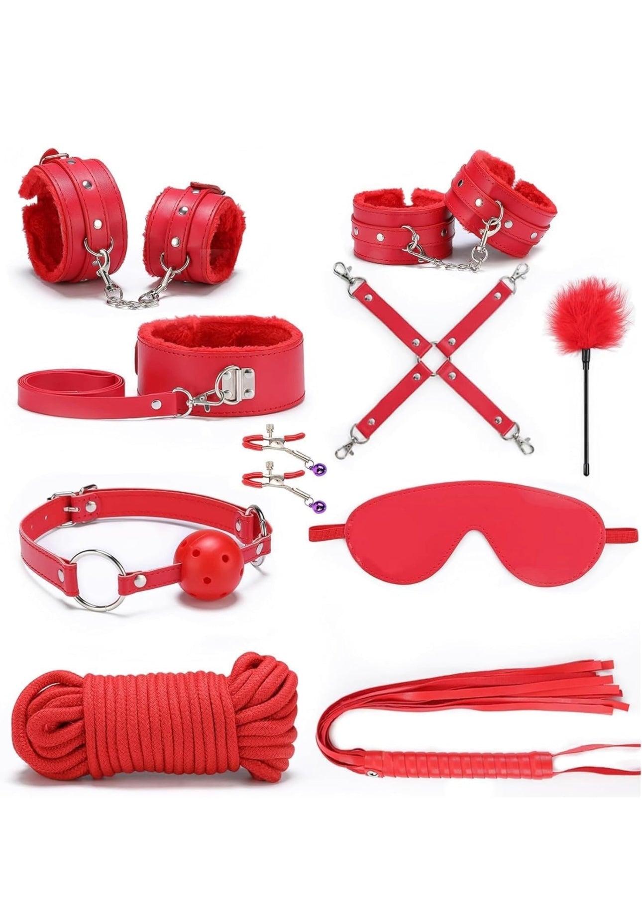 10 pcs red bondage set