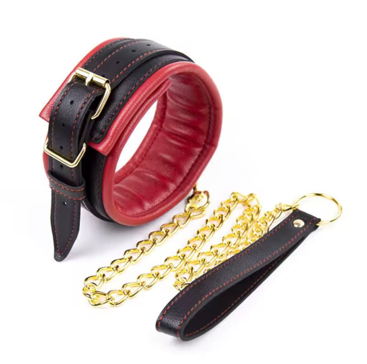Premium Faux Leather Bondage Collar